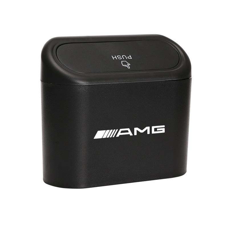 WAM3 Hanging Car Trash Can Vehicle Garbage Dust Case Storage Box For Mercedes Benz AMG CLA GLA W203 W210 W211 W213 W204 Accessories