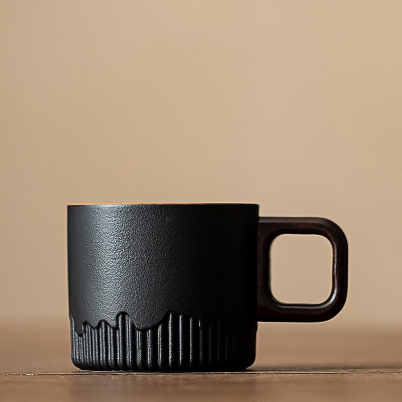 60 мл Градиентная керамическая чайная чашка с ручкой, термостойкая кофейная чашка, бытовая мини-минималистичная кружка ручной работы