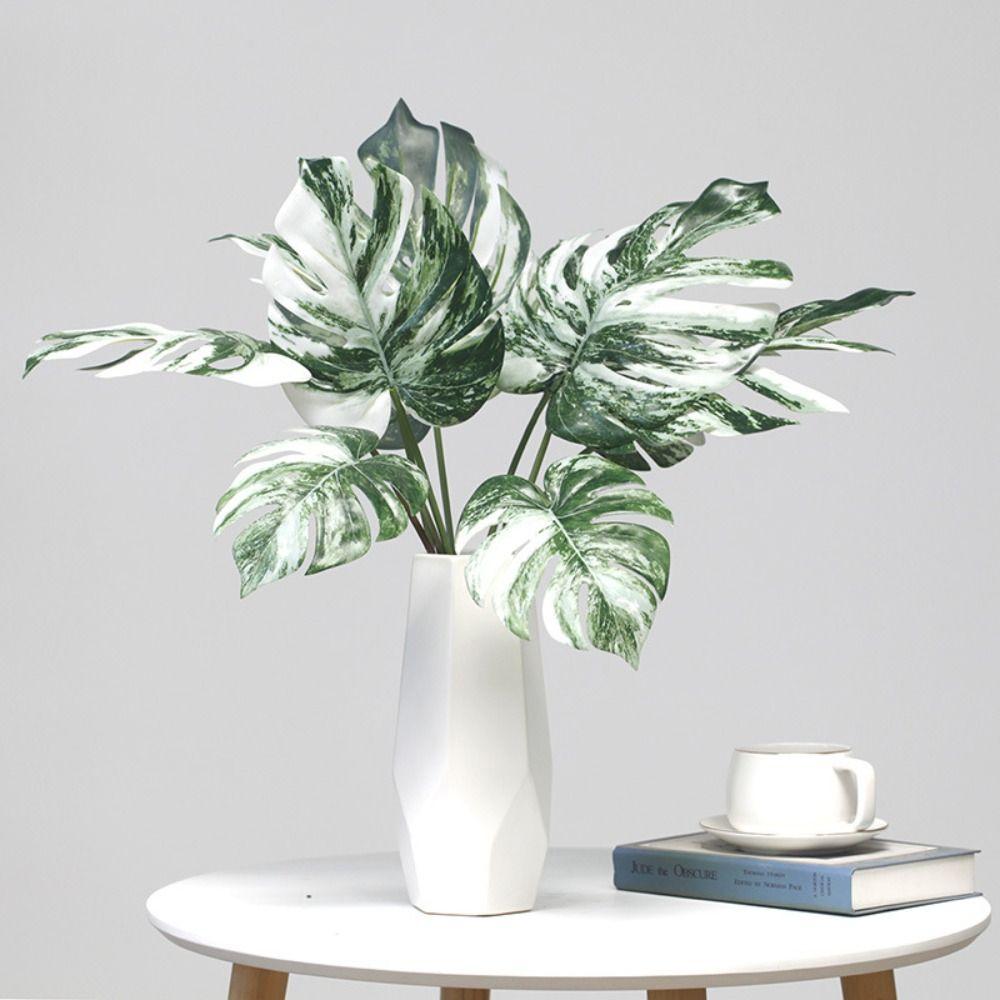 Fern Plant Artificial Tropical Palm Branches Tropical Plants Fake Palm Leaves Desktop Decoration