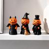 Cute Halloween Decor Set Mini Ghost Pumpkin Witch Demon Resin Figurines for Home Tabletop Party Decoration Gift  Party Ornament