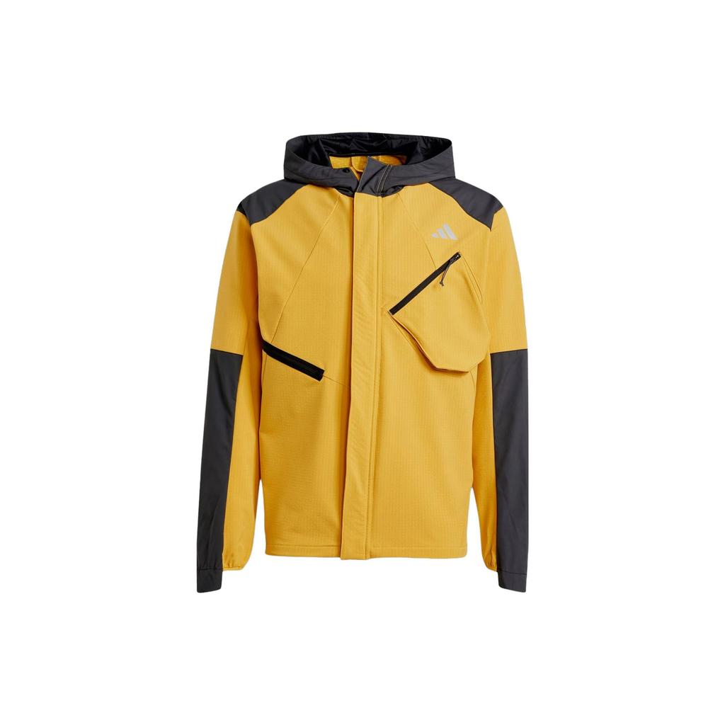adidas Ultimate Running Cold.Rdy Hooded Colorblock Jacket Men Jacket Yellow IL1968