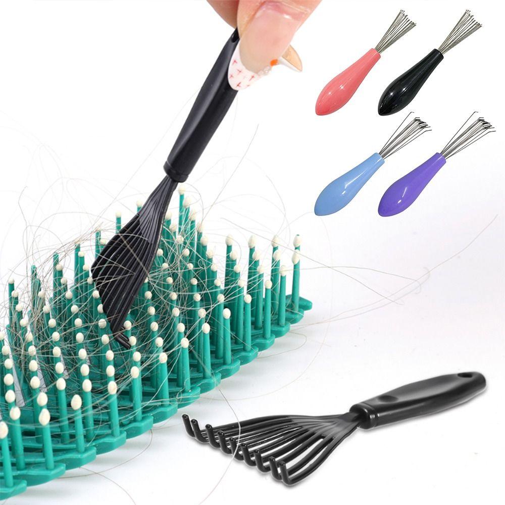 Hand Tool Comb Hair Brush Cleaner Plastic Handle Comb Hair Remover Practical Brush Cleaning Claws