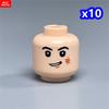 Нетоксичные 10 шт. Кубики Moc с напечатанной головой, бородой, лицом мужчины, женщины, крутым выражением Лица, Строительные блоки, Модель, Игрушки для детей, Подарки