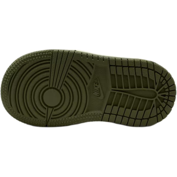 Air Jordan 1 Low TD Medium Olive Детские Кроссовки Зеленый Черный Summit-White HQ6997-200