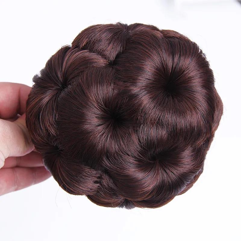 Wig Ball Head Female Employer Pan Head Flower Grab Clip Hair Ornament Lazy Person Fluffy Head Ornament Hair Ring