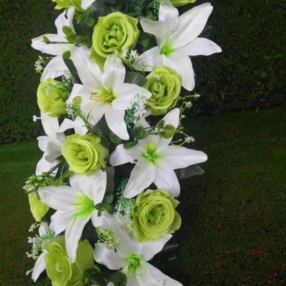 43cm Artificial Flowers Party Stage Supplies Rose&lily Fake Flowers Wall Arches Decor Table Centerpiece Decor