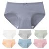 Women Cotton Briefs Solid Color Hygienic Ladies Underpants Breathable High Elastic Panties Undies for Women Daily Wear Sleep