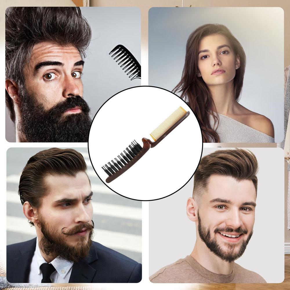 Складная щетка для волос Щетка с щетиной для блеска и разглаживания волос Распутывающая Дорожная Портативная