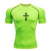 Компрессионные рубашки с принтом креста для мужчин, спортивные, быстросохнущие футболки, топы, спортивные костюмы для бега, рашгарды, базовые слои, нижние рубашки
