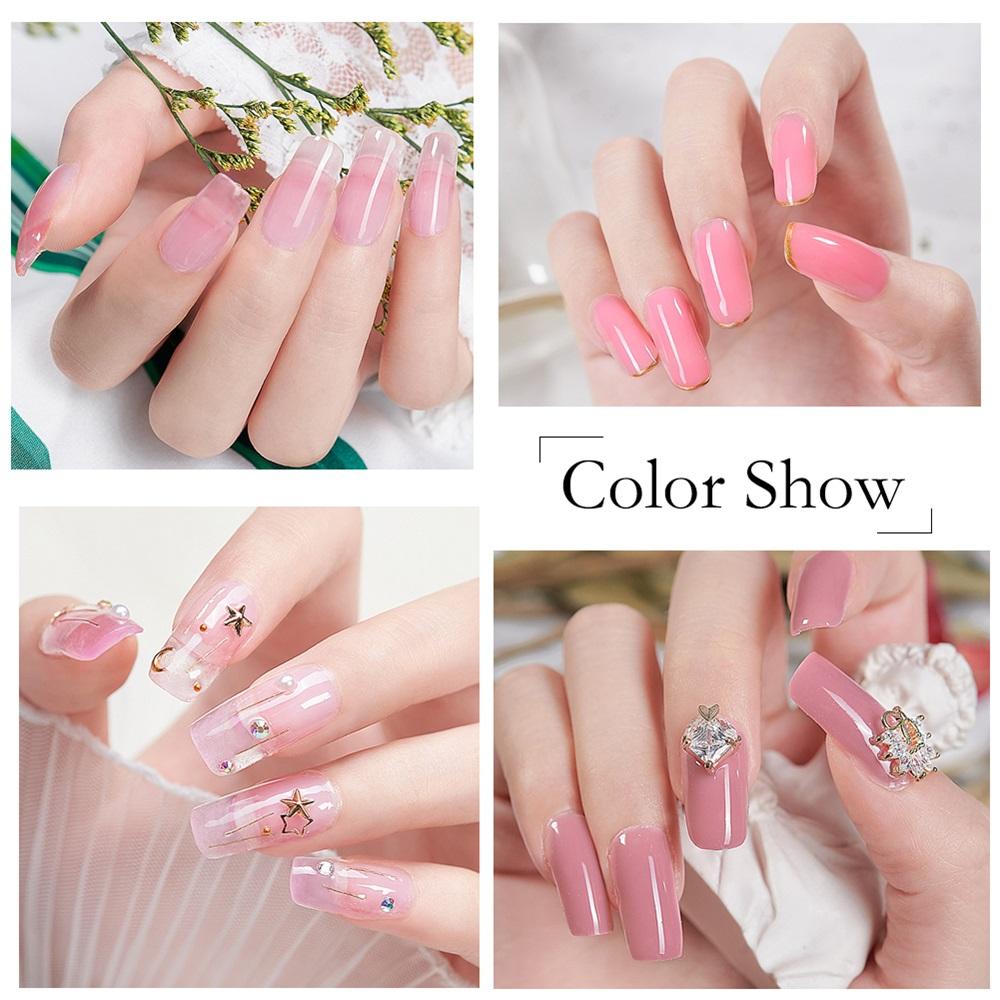 Маникюрный набор PHOENIXY с УФ-светодиодной лампой для ногтей 36 Вт, акриловый гель, полигель для ногтей, набор для наращивания ногтей, блестящий гель, УФ-строительный гель-лак