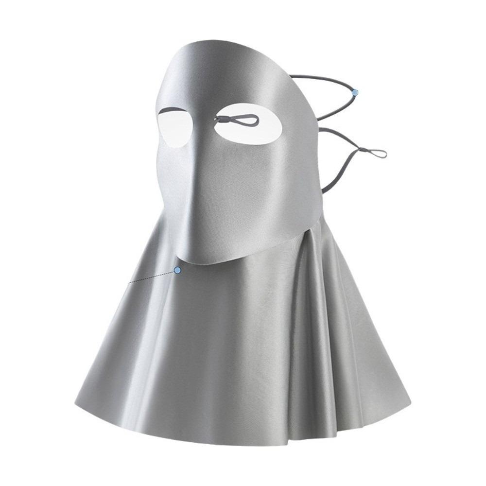 Solid Color Sunscreen Mask Polyester Neck Wrap Fashion Ice Silk Face Veil Cycling