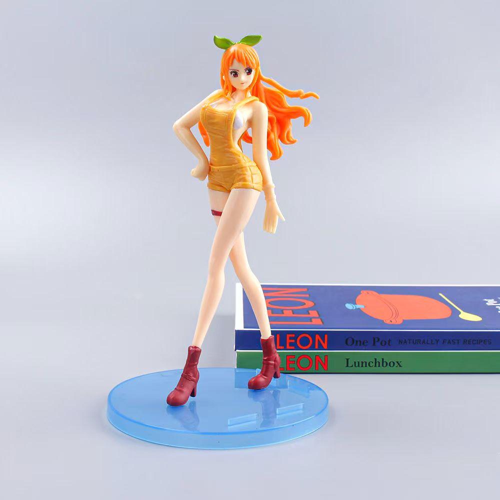 17 см Аниме Фигурка One Piece Брюки на подтяжках Нами Фигурка Действия Кукла Коллекционная Статуэтка Модель Игрушка Украшение Подарок