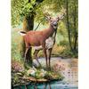 Diy Diamond Painting Forest Deer Cross Stitch Embroidery Animal Mosaic With Rhinestones Home Decor Gift 30x40cm