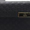 Gucci Длинный бифолд кошелек из тисненой кожи GG черного цвета для унисекс на каждый день