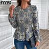Women's Fashion Casual Summer Spring Long Sleeve O-Neck Blouses & Shirts