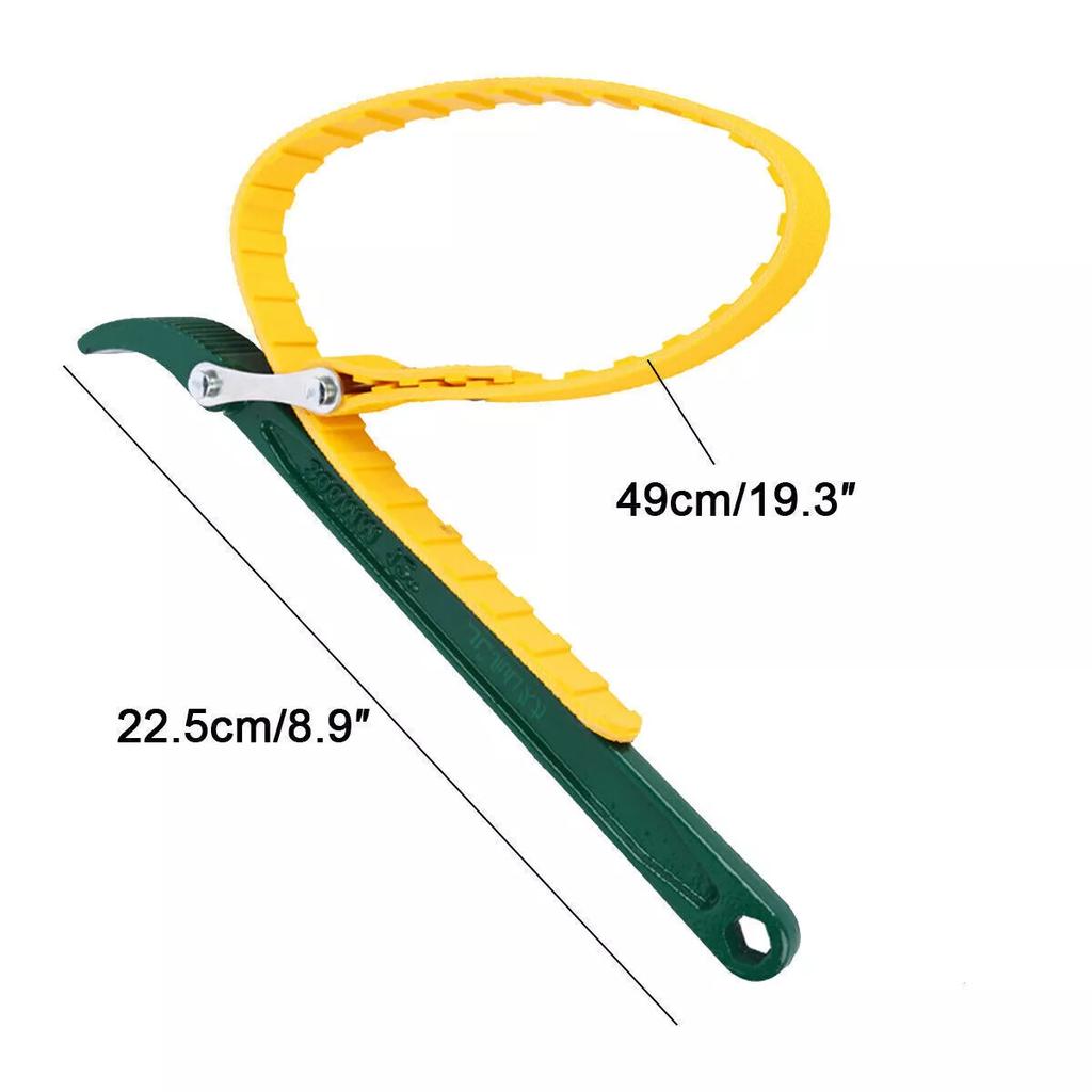 Heavy Duty Oil Fuel Filter Removal Strap Wrench Tool Belt Adjustable 9inch