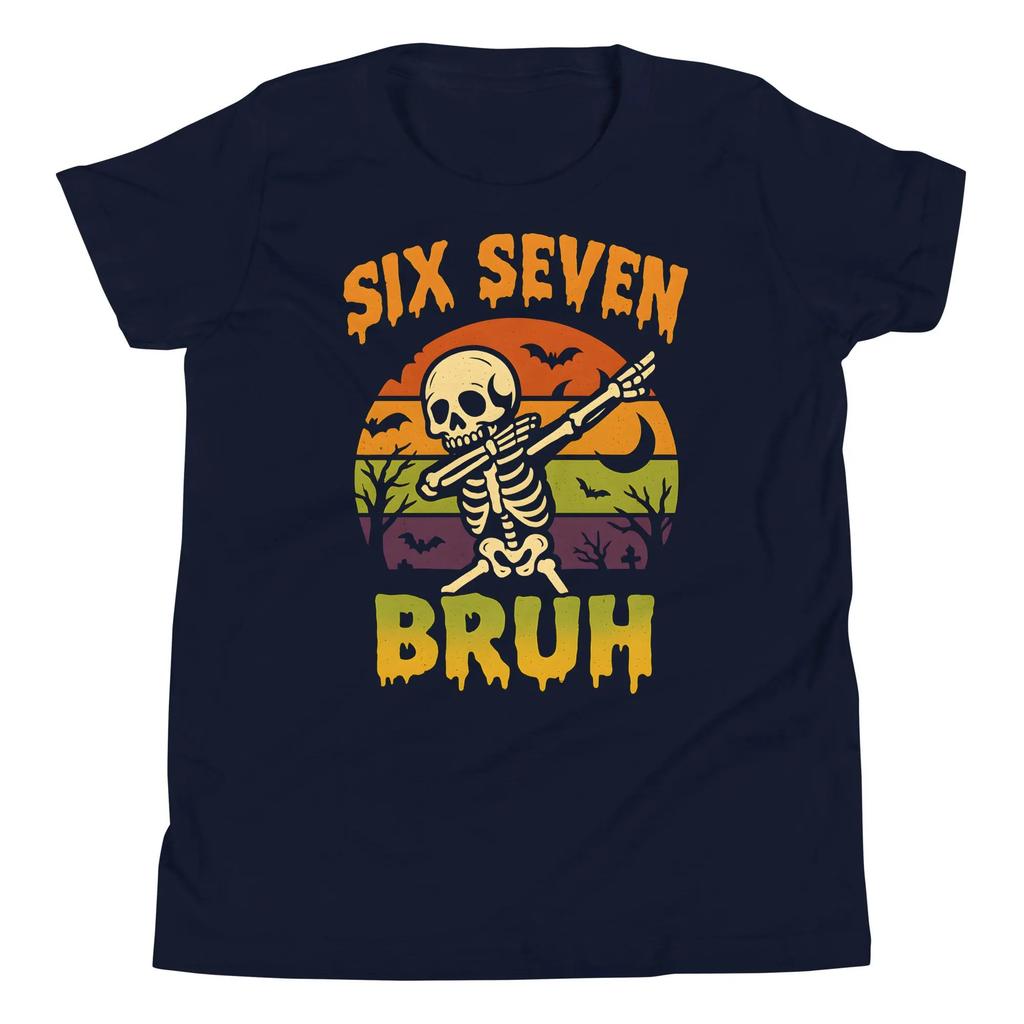 SpringSummer New Mens and Womens Bruh 67 Meme Steal A Brainrot Pixel Pattern Printed Cotton Casual Short Sleeve Tshirt