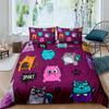 Комплект постельного белья с изображением мультяшного кота, детский пододеяльник с изображением милого котенка, разноцветный пододеяльник с изображением животных, покрывало King Twin Queen из полиэстера