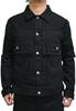Kojima Jeans RNB-5059 Стрейчевая куртка из черного денима 2-го типа в американском кэжуал стиле для мужчин (XL)