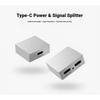 DC5V Power Supply USB C Power and Signal Splitter Aluminum Case Heat Dissipation for Raspberry Devices Support Audios