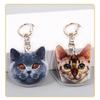 Мультяшный кулон в виде кота, милый брелок в форме животного, акриловое кольцо для ключей, украшение для сумки