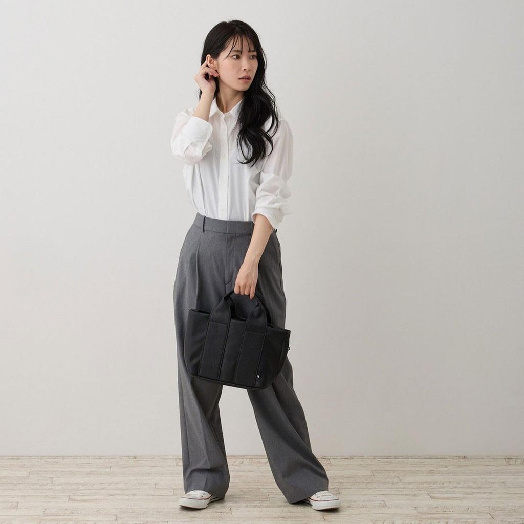 1322 Маленькая отдельно стоящая горизонтальная сумка-тоут из искусственной кожи SN DELI gentry [Rootote] (02 Серо-коричневый)