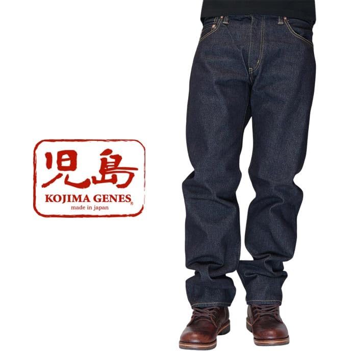 [Kojima Jeans] KOJIMA GENES Джинсы Slim Straight, 17 унций, Левосторонняя саржа, Селвидж, Сделано в Японии, Мужские, После стирки, RNB-1402-Индиго-32