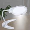 2.5X 5X 130mm Desk Magnifying Glass Magnifier with 2 LED Light