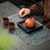 Double-Sided Brocade Tea Mat Anti-Slip Dining Table Decoration New Traditional Coaster