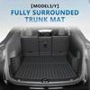 For New Tesla Model Y 3 Highland 2017 To 2025 2025 Chessboard Style Rear Trunk Mat Complete Coverage Cargo Liner All-weather