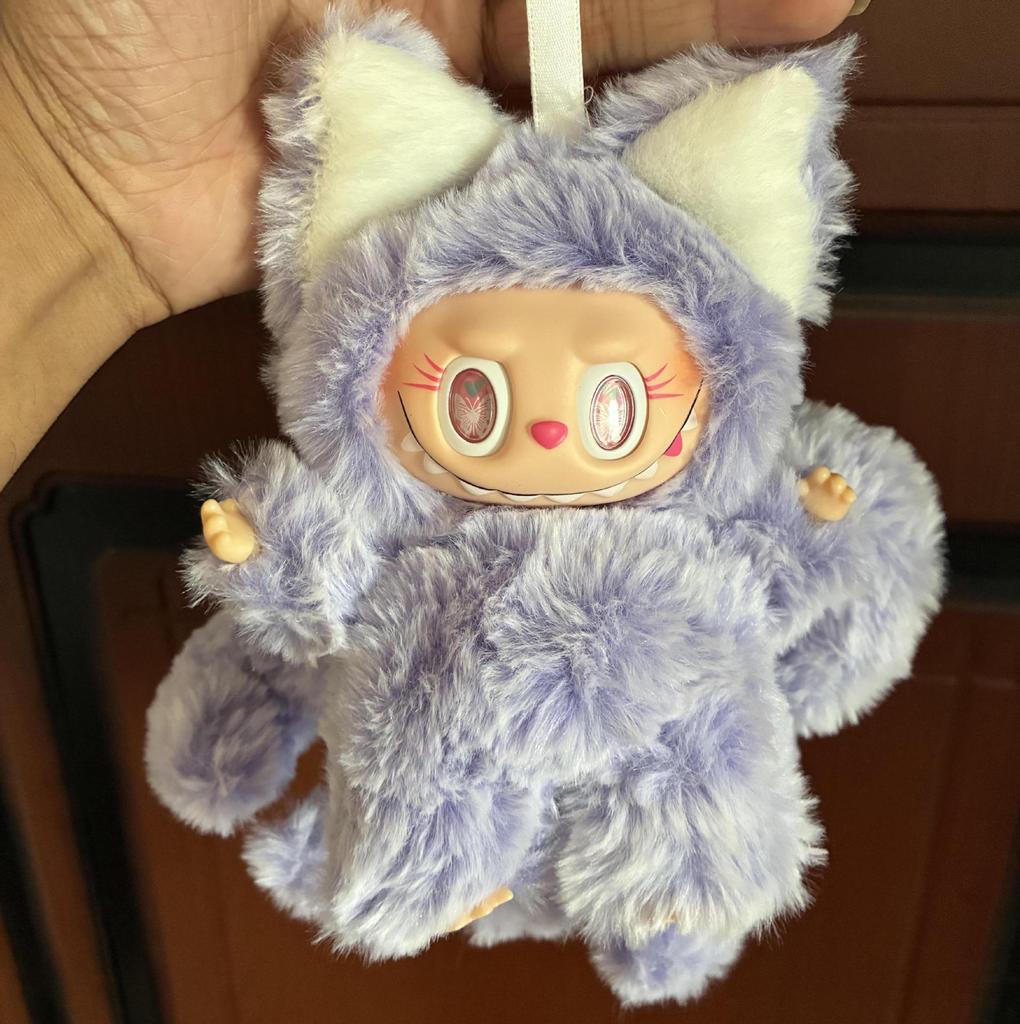 Кастомная кукла Labubu ZIMOMO: Маленький Вождь Розовый Ангел-Бабочка Подарок