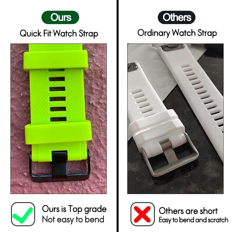 Быстросъемный ремешок для Garmin Fenix ​​3 5 5X 5S Plus 6 6X 6S Pro 7 7S 7X 945, ремешок для умных часов 26, 22, 20 мм, силиконовый браслет