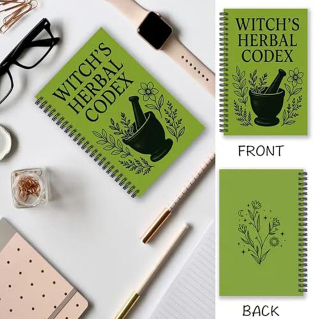 Witch's Herbal Notebook - Old Spiral Binding Plant Diary