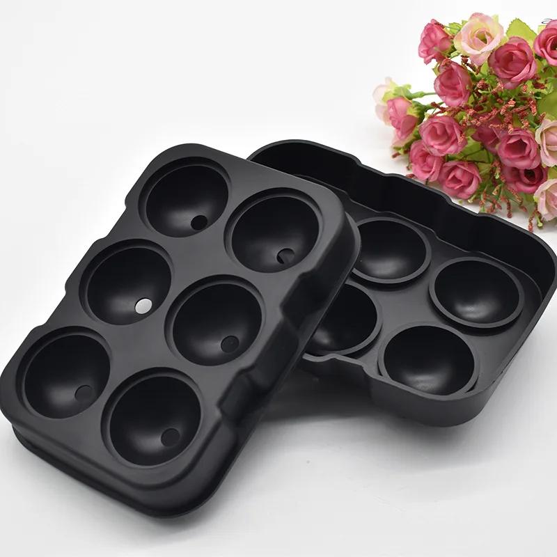 2/4/6 Balls Silicone Ice Cube Maker Ball Mold Large Sphere Reusable Whiskey Ice Mold Tray High Quality Ice Mold Kitchen Bar Tool