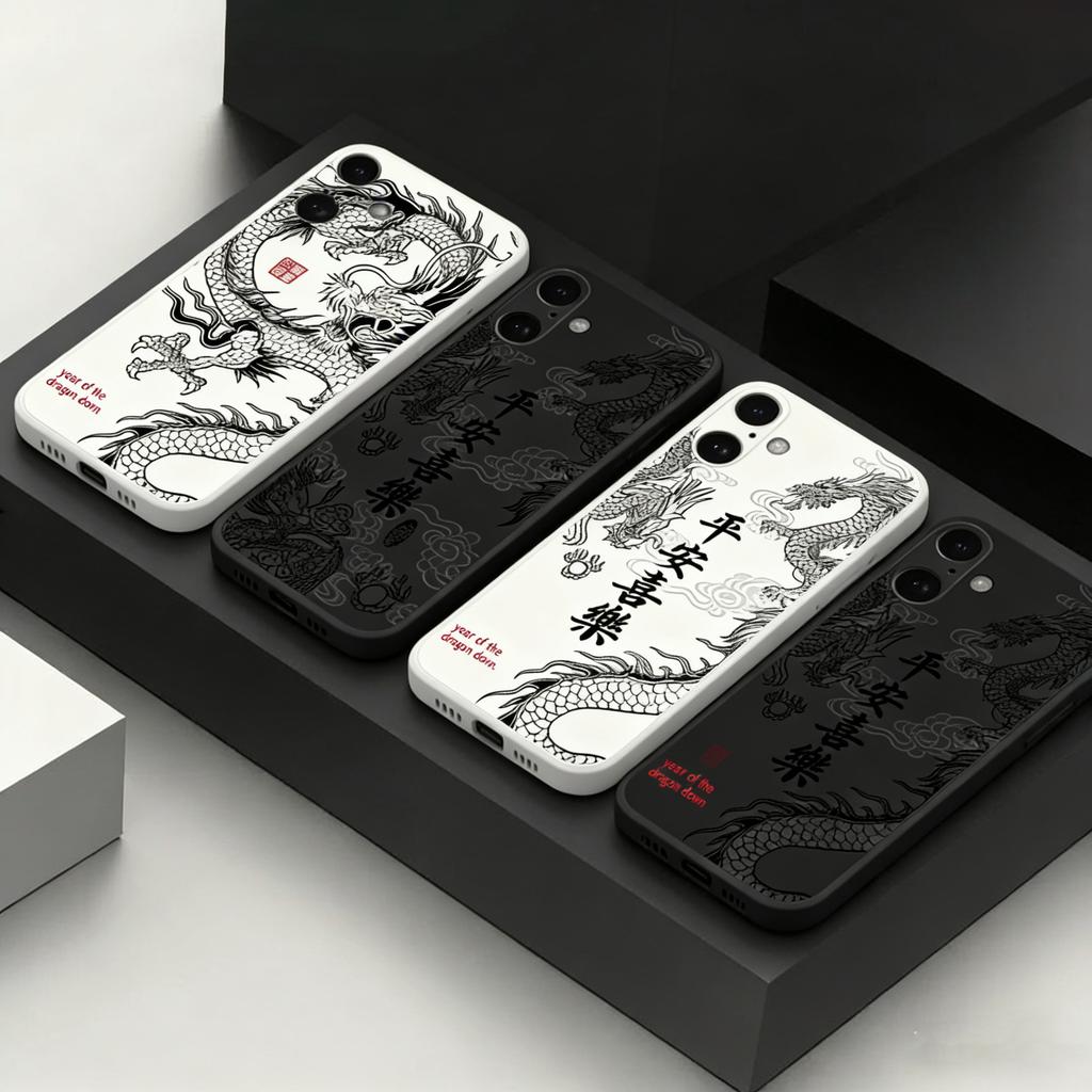 Модный Чехол для Телефона с Китайским Драконом для Xiaomi Redmi Note 15 14 13 12 12S 11 11S 10 9 8 7 Pro Plus 4G 5G Мягкий Силиконовый Задний Чехол