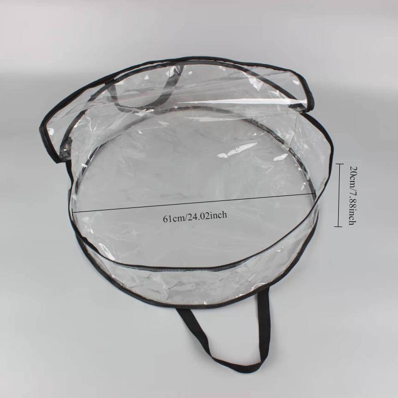 ПВХ Прозрачная сумка для хранения рождественского венка Рождественское украшение Кольцо для хранения Подвесная сумка