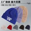 Acrylic Knitted Hat Flanged Wool Hat Autumn and Winter Warm Wool Hat Embroidery