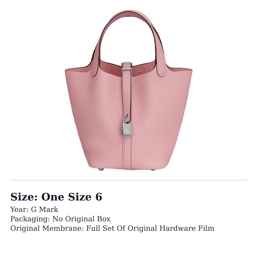 HERMES Picotin Lock Taurillon Clemence Bullock Leather Basket Bag, Bucket Bag, Handbag 18 Women's H056289CK3Q