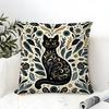 Animal And Natural Floral Prints Pillow Case Cotton Linen Fabric Square Zipper Pillowcase Home Decorative Living Room
