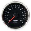 Auto Gauge Motorcycle Universal Tachometer, 2.4 Inches (60 Mm), Additional Meter, White LED