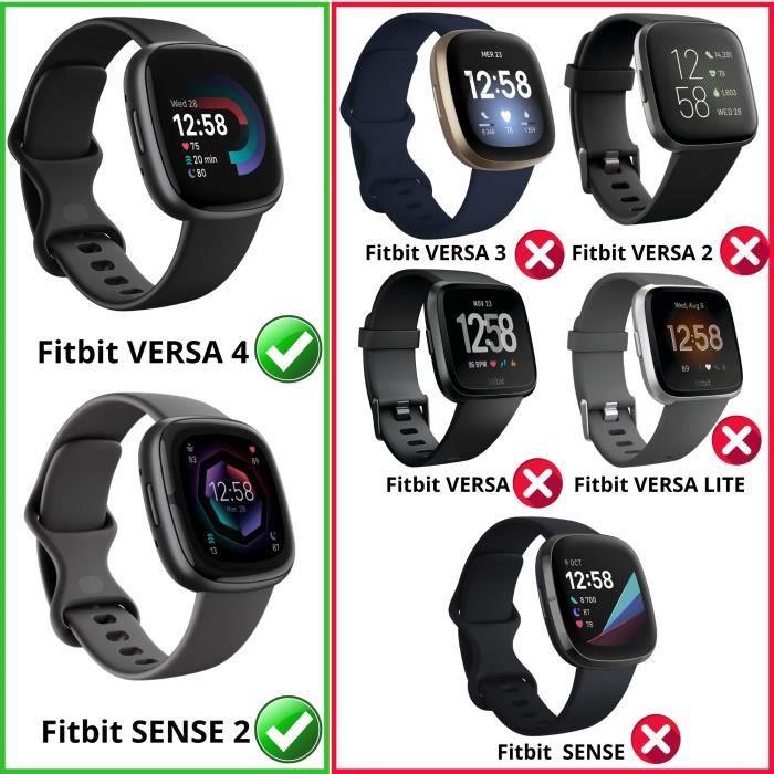 Чехол совместимый Fitbit VERSA 4 - Fitbit SENSE 2 - Жесткий защитный прозрачный чехол защитное стекло Phonillico®