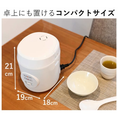 Yamazen Rice Cooker 0.5~1.5 Cups Microcomputer Type Small Single Living Mini Rice Cooker Black YJE-M150(B)