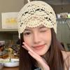 Богемная корейская вязаная шапка крючком повседневная тюрбанная шапка-пуловер шляпа Y2K милая женская шапка