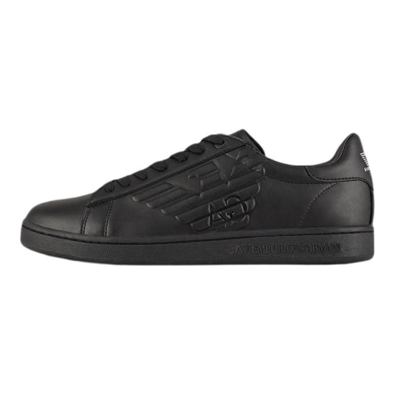 Emporio Armani EA7 Тисненый Логотип Повседневные Спортивные Низкие Модные Кроссовки Унисекс Кроссовки Черный X8X001XCC51A083