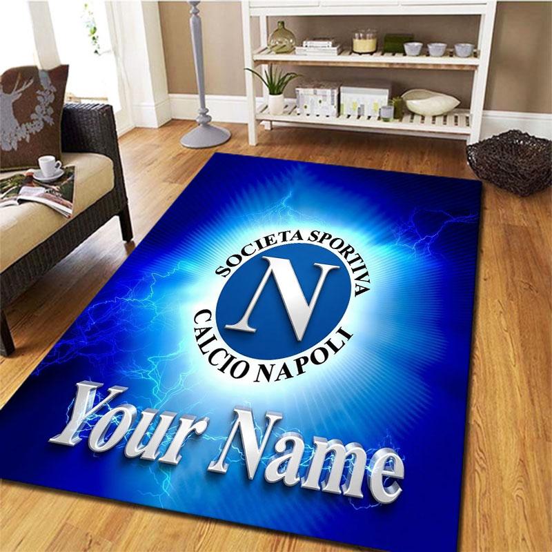 SSC Napoli Custom Name Carpet Rug for Living Room Bedroom Home Sofa Decoration,Kids play Non-slip Floor Mat