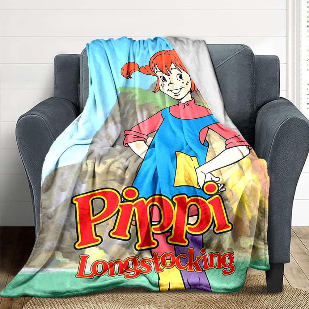 1pc Pippi Blanket Soft All Season Throw with Vibrant Design, Perfect for Home, Travel, and Gifts, Ideal for Naps and Camping