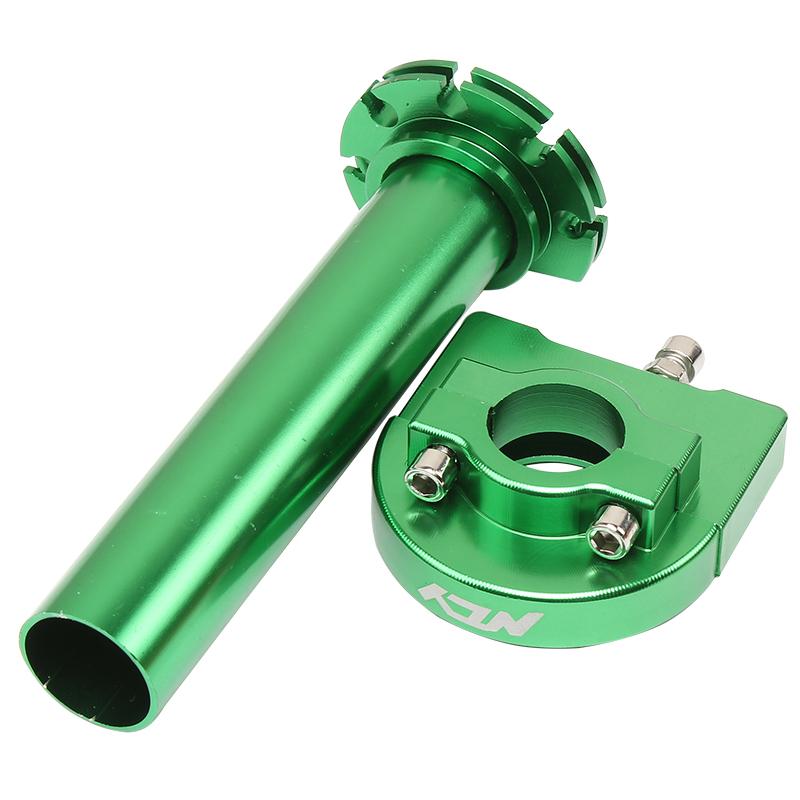 Universal motorcycle CNC Aluminum Accelerator Throttle Twist Grips Handlebars Cable for Honda CRF230 CR80 Kawasaki KLX Dit Pit B Throttles 2