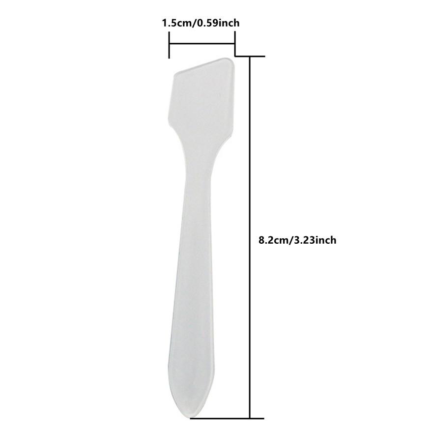 Набор пластиковых шпателей 50 шт., 4 цвета 8,2x1,5 см, косметические лопатки для смешивания кремов, масок для лица, макияжа