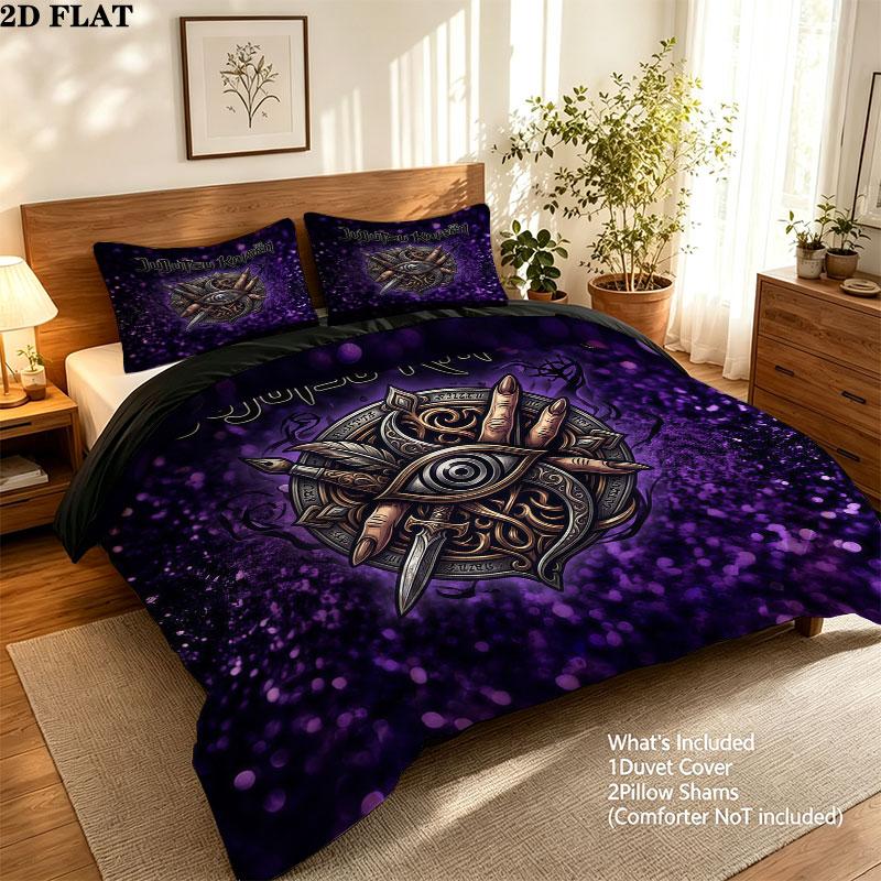 Jujutsu Kaisen Pattern Bedding Quilt Set Quilt Cover Pillowcase Home Birthday Gift(1 * duvet cover + 2 * pillowcase, without core)