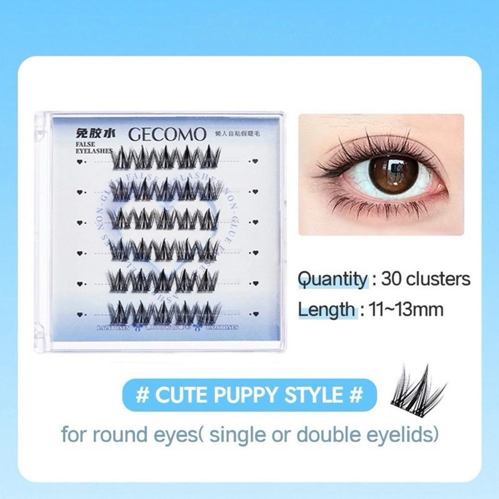 No Glue Needed Segmented Eyelashes Press on Self Adhesive Eyelashes Lash Clusters Women's Beauty